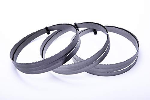 Lot de 3 lames de scie à ruban bi-métal M42 - Pour métal, acier, aluminium, métaux non ferreux - 1440 x 13 x 0,65 mm - 8-12 dents par pouce