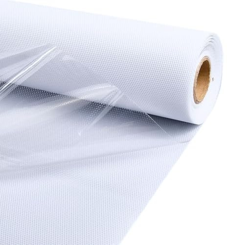 CABODYALS 5 m 32cm Bianco Acrilico Strass Pellicola di Trasferimento Termico Nastro Rettangolare Ferro su Hot Fix Strass Rotolo di Carta Adesiva Trasferimento per Fai Da Te Modello Vestiti Borse Camic