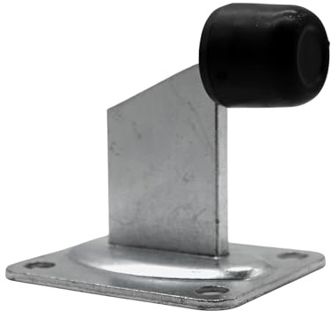 DOJA Barcelona Tope de puerta con Tope de Goma - 110x80x95mm - Acero Galvanizado Resistente y Fácil Instalación - Tope Puerta, Sujeta Puertas Antigolpes Evitando Impactos en Pared, Retenedor