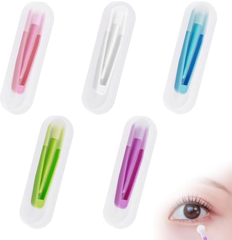 Set di 5 lenti a contatto, pinza per la rimozione delle lenti a contatto, in silicone, per uso domestico, viaggi, viaggi, uso igienico e rimozione