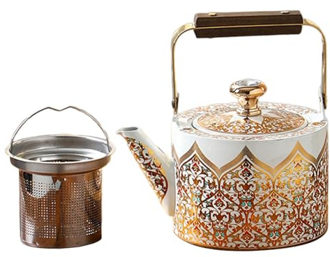 LOVIVER Hervidor de agua de acero inoxidable de 1,5 L, resistente a fugas, calentador de agua y leche, accesorio para oficina, fiesta, hogar, restaurante.