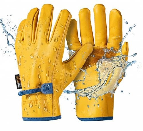 toolant Guantes de cuero resistentes al agua, 1 par, talla M