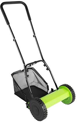 Cortacésped manual, cortacésped manual con bolsa de recogida, altura de corte ajustable, cortadora de husillo, mini cortadora de césped, pequeña para césped, aceras, calzadas, jardines