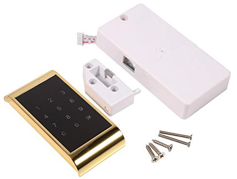 Clavier tactile, mot de passe, clé, verrouillage d'accès, armoire numérique écologique, serrure à code pour la sécurité de l'hôtel, argenté (doré)