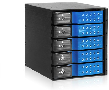 iStarUSA Group 3x5.25 to 5x3.5 Trayless (BPN-DE350SS-BLUE)