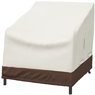 Amazon Basics housses pour fauteuils lounge à assise profonde, 1 Posti Lounge - Lot de 2, Beige/ brun clair