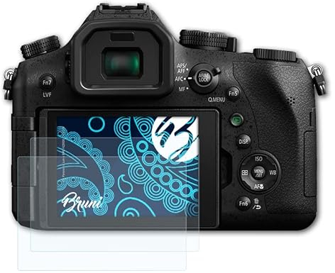 Bruni Película Protectora compatible con Panasonic Lumix DMC-FZ2000 / FZ2500 Protector Película, claro Lámina Protectora (2X)