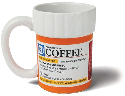 BigMouth Inc. Keramiktasse mit Henkel, für 325 ml Ihres Lieblingsgetränks, 12,5 x 8,5 x 11 cm