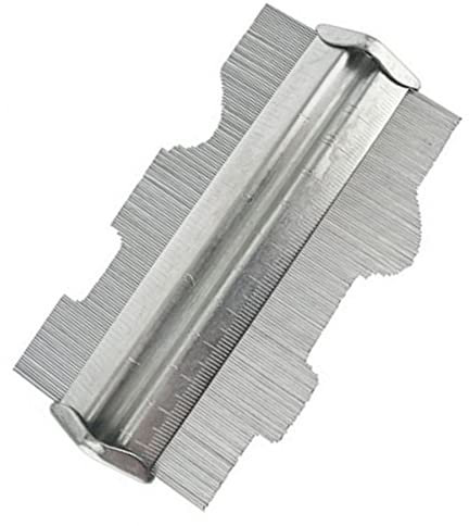 Dapetz® Jauge de contour en métal Pro de 125 mm facile à utiliser, fabriquée à partir d'acier allié pour la pose de moquette, carrelage, menuiserie, plinthe, stratifié, profil en bois