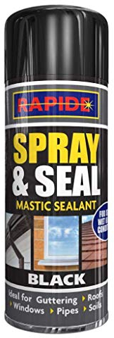 SDMAX Black Spray And Seal Leak Fix Stop, Sealant Instant Waterproof Gutter Roof Pipe, Superior Long-Lasting Seals, Seal Fix Waterproof Mastic Sealant Pack of 1-300ml