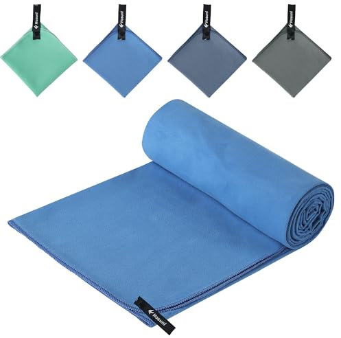 Hosuni Small Microfibre Gym Towel for Active Sports (60x30cm), Quick Dry Beach Towel, Super Absorbent & Ultra Compact Microfibre Travel Towel for Cardio, Cycling, Strength Training, Running