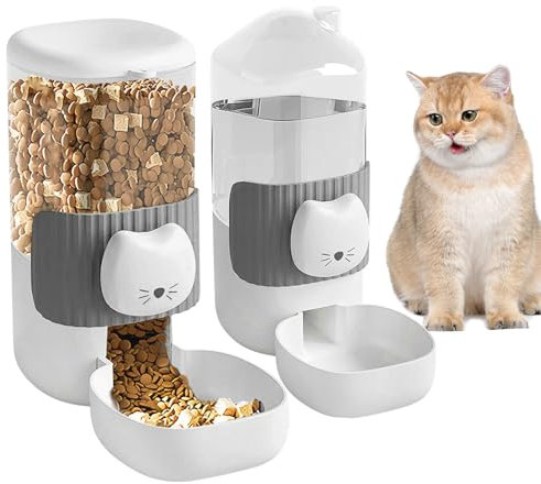 Trinkflasche Kaninchen Automatischer 2 Stück, Hasentränke Automatischer Futter- und Wasserspender, Automatischer Futterspender Hängend für Katzen Meerschweinchen Hamster Kaninchen