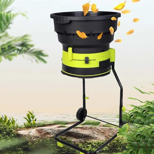 Broyeur de Feuilles Électrique sans Fil, Broyeur de Feuilles 8000 TR/Min, Taux de Broyage de 17:1, Taille de Broyeur de Feuilles Réglable, Collecteur de Feuilles,Power Cord×10m