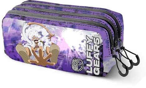 One Piece Luffy Gear 5-Astuccio Trick FAN 2.2, Lilla, 23 x 11 cm