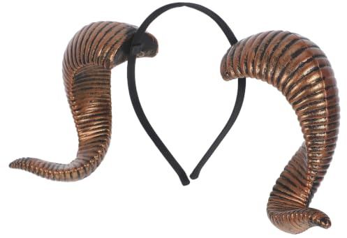 DEARMAMY -tête Cornes De Bélier Pour Déguisement Halloween Accessoire De Coiffure Amovible Corne Gothique Pour Cosplay Et Événements