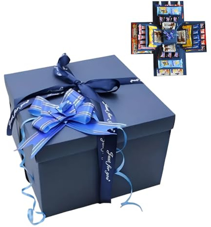 GIDWRIY Explodierende Geschenkbox,Explosionsbox SüßIgkeiten Wiederverwendbar,Überraschungsbox Explosionsbox Geburtstag,5 Lagige Box für Geschenke,Surprise Gift Box,Geschenkverpackung für Hochzeitstag