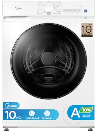 Midea Waschmaschine V3 series, 10 kg | Energieeffizienzklasse A-10% | 1400 U/min| Dampffunktion | Tierhaare| 15-Min Schnellwäsche | Woolmark-Zertifiziert MFV3EW100BA10 | Weiß