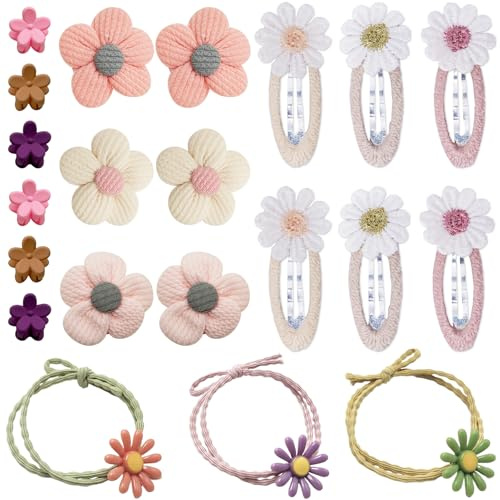 21 Pinzas Pelo Bebe, Pinza Pelo Bebe, Horquillas Pelo Niña | Pasadores Gruesos y Finos Florales, Pinzas Bebeniña Pelo, Ganchos Bebecabello, Accesorios Para el Cabello