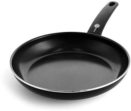 GreenPan Cambridge Healthy Ceramic Nonstick 28 cm Frying Pan Skillet, PFAS Free, For all hobs including Induction, Oven Safe up to 160°C, Black