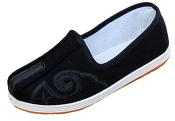 Kid Old Beijing Kung Fu Cloth Shoes Flats Embroidery Rubber Sole Chinese Traditional Unisex