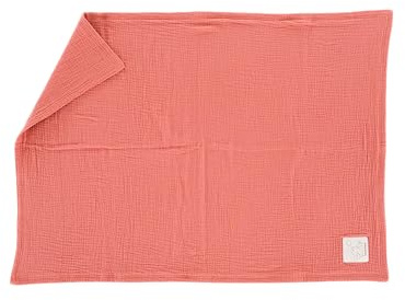 Träumeland Babydecke aus Musselin Aprikose, 75x100 cm - vielseitige Kuscheldecke, extra kuschelig - perfekt auch als Unterlage, Stilltuch oder Sonnenschutz verwendbar