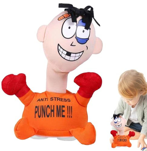 Generisch Me Stoffpuppe - Stoffpuppe Stress Anti Stress Spielzeug | Figur Mit Saugnäpfen An Der Unterseite | Fidget Toys Für Kinder Und Erwachsene | Zum Abbau Von Stress, Wut Und Aggressionen