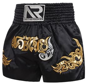 Mufeng Jungen Jungen Muay Thai Shorts Kampfsport Shorts Boxen Kurze Hose Thaibox Shorts Trainingsshort Sportshorts Basketball Laufen B Schwarz 128-152