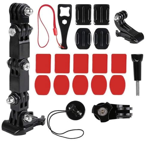 CLKE Support de casque de moto pour GoPro - Support de casque de moto - Accessoire pour GoPro et autres caméras d'action