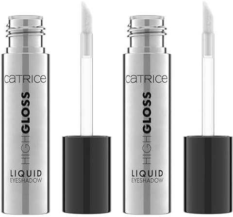 Catrice High Gloss Liquid Eyeshadow, Lidschatten, Nr. 010, Transparent, Expressergebnis, sofortiges Ergebnis, glänzend, vegan, ohne Mikroplastikpartikel, Nanopartikel frei, ohne Parfüm, 2er Pack (4ml)