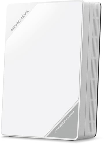 Mercusys MB520-5G LTE Router mit Nano SIM-Karte, 5G bis zu 4,67Gbps, Wi-Fi 6 AX3000 Dualband WLAN Router, 1 × 2,5G-Port + 1 × Gigabit-Port, Volte, Plug & Play, EasyMesh, VPN Server