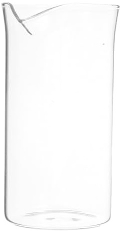 FONDOTIN Verre de Rechange pour Cafetière à Piston Tasse Extraction Espresso Verre Borosilicaté Compatible Machines Café et Cafetières Piston Capacité Importante avec Bec Verseur Fluide