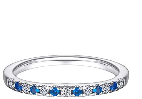 TYKHGFS Damförlovningsringar, kvinnliga ringar Sterling Silver 925 Stapelbar elegant halva evigheten kubik zirkoniumringar silver