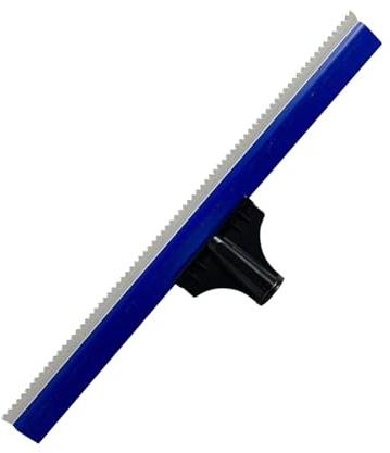 FytStycale Epoxi Rastrillo Escurridor Autonivelante de Cemento Aplicador de Epoxi y Pintura para Suelos Mango Cómodo de Goma Adecuado para Tareas en Garajes, Dentado 50 Cm