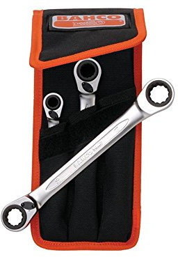 3 tlg. BAHCO vierfach Knarren-Ringschlüssel Satz S4RM/3T