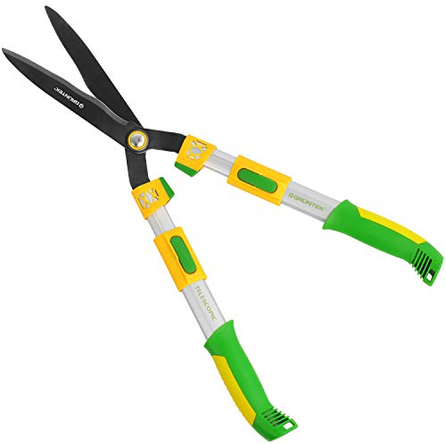 GRÜNTEK Cisaille à Haies Télescopique 680-825mm. Ébrancheur de Jardin Professionnel.