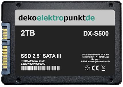dekoelektropunktde 2TB SSD Festplatte passend für ASUS B150-PRO Mainboard, Alternatives Ersatzteil 2,5 Zoll SATA3