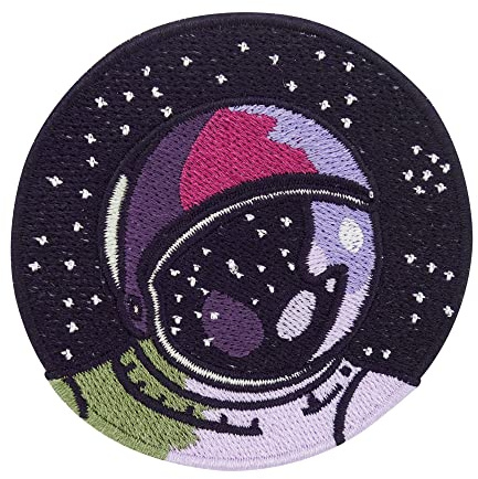 Finally Home Runder Astronaut im Weltall Patch zum Aufbügeln | Nasa Patches, Raumfahrer Bügelbild, Raumschiff Flicken zum Aufnähen, Sterne Aufnäher