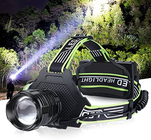 BUD K Rechargeable LED Headlamp, 1000 Lumens Super Bright Headlamp Flashlight with Motion Sensor, 8 Modes, 135°Adjustable, IPX7 Waterproof Head Lamp for Camping, Running, Climbing, Hiking