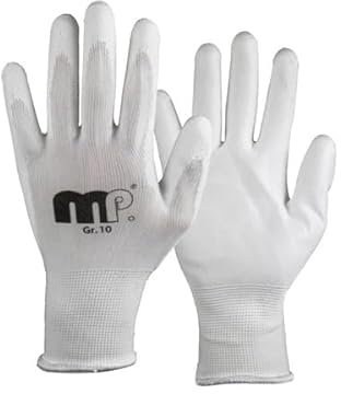 MP Assembly Gloves White Size 10