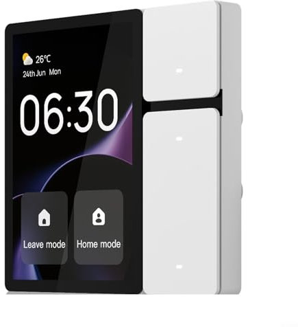 RANRAO Pantalla de control central para MOES WiFi de 3.5 pulgadas, pantalla de panel de control inteligente, 3 relés, 3 botones físicos