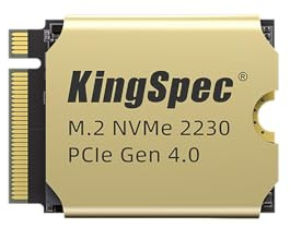 KingSpec XF-2230 2TB SSD M.2 2230 PCIe 4.0, NVMe SSD Gen 4x4 mit Wärmesenke, bis zu 5000MB/s Internes Solid State Drives, kompatibel mit Desktop/Laptop/Steam Deck/ROG Ally/Surface Pro
