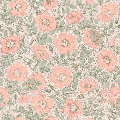 VEELIKE Självhäftande tapeter blommor vintage rosa vallmoblommor mönstertapet 44,5 cm x 300 cm boho fototapet sovrum badrum självhäftande film blommor rosa tapeter blad blomma tapet vintage avtagbar