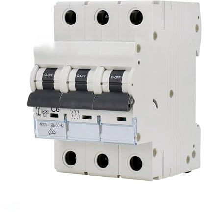 Interruptor automático 6KA 3 polos C 16A, protección eléctrica para instalaciones domésticas e industriales.