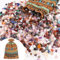 Pierres Décoratives, avec Sac Rangement, Galets Naturel Décoratif Poli Pierres de décoration Cailloux naturels Gravier pour Jardin Pierres 8-12mm 0.6Kg Galets décoration de Jardins/Aquariums/Plantes