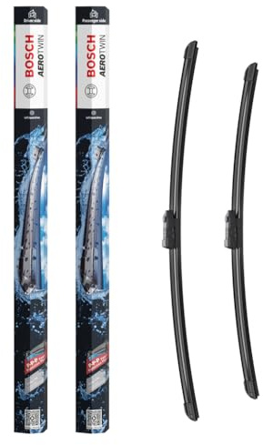 Bosch Aerotwin Aerotwin eA 862 S Front-Scheibenwischer - Set mit 2 Ersatz-Scheibenwischern und vormontiertem Multi-Clip-Adapter - 2 Wischblätter, 600 mm und 530 mm - in platzsparender Verpackung