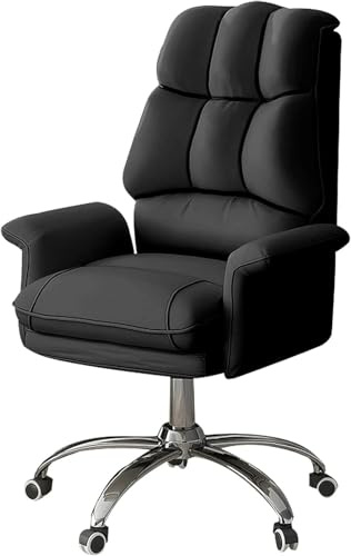 Armstol Executive Office -stolhöjd justerbar, pu läder spelstol med lutningsfunktion, svart, LWX