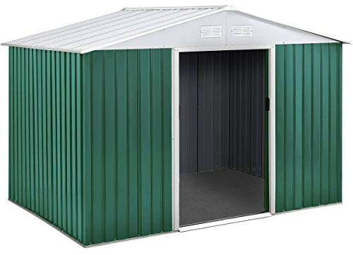 Viva Green 1299_69771 Rosas Abri de Jardin Métal Vert/Blanc 4,07 m²