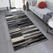 TAPISO Dream Läufer Flur Teppich Kurzflor Modern Teppichläufer Brücke Grau Schwarz Creme Meliert Streifen Muster Wohnzimmer ÖKOTEX 70 x 300 cm