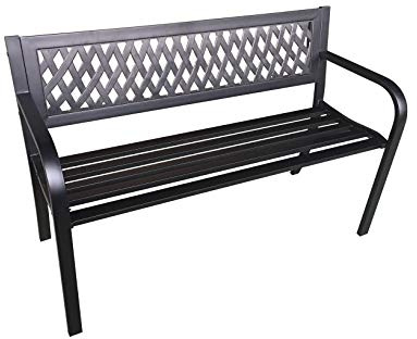 Linea Garden Friend P1362222 Banc Boulevard en Acier, Noir