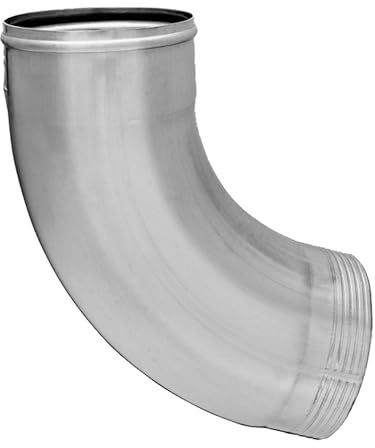 ZAMBELLI Fallrohrbogen 72 Grad verzinkt, einteilig gefalzt DN 80 Silber Rohrbogen hoher Korrosionsschutz, einfache Montage ohne löten